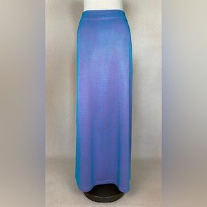 VINTAGE Y2K Blackheart Two-Tone Maxi Skirt Blue Purple